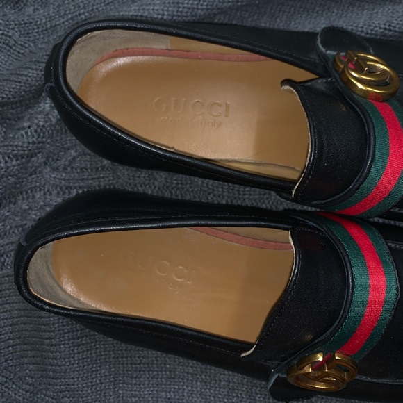 Gucci Men's Paride Web Stripe Bit Leather Loafers - Picture 4 of 10